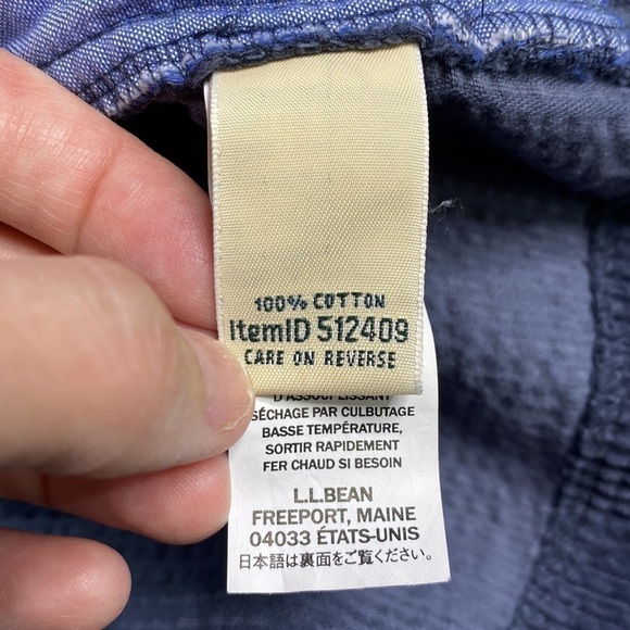 L.L. Bean Comfort Corduroy Relaxed Shirt Blue 512409 Size 1X - Picture 8 of 10